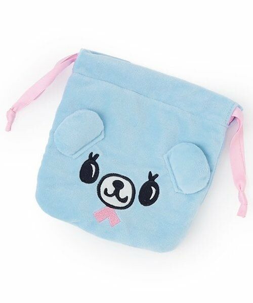 pom ponette junior / ポンポネット ジュニア ポーチ | ミントくん ミニ巾着（サックス）