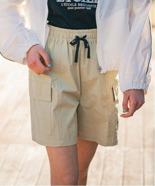 pom ponette junior / ポンポネット ジュニア ショート・ハーフ・半端丈パンツ | 【GOOD PRICE】【水陸両用/速乾/UV】イージータフタショーパン（薄ベージュ）