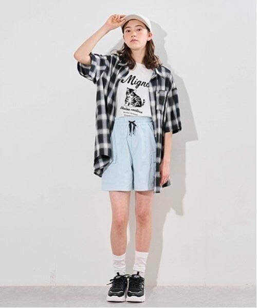 pom ponette junior / ポンポネット ジュニア ショート・ハーフ・半端丈パンツ | 【GOOD PRICE】【水陸両用/速乾/UV】イージータフタショーパン | 詳細28