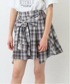 pom ponette junior / ポンポネット ジュニア ショート・ハーフ・半端丈パンツ | シャツ巻きチェックキュロット