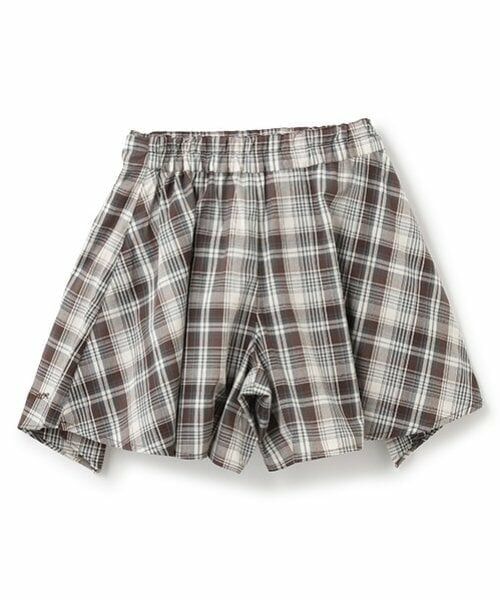 pom ponette junior / ポンポネット ジュニア ショート・ハーフ・半端丈パンツ | シャツ巻きチェックキュロット | 詳細1