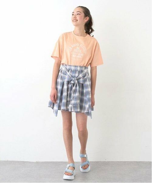 pom ponette junior / ポンポネット ジュニア ショート・ハーフ・半端丈パンツ | シャツ巻きチェックキュロット | 詳細17