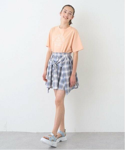 pom ponette junior / ポンポネット ジュニア ショート・ハーフ・半端丈パンツ | シャツ巻きチェックキュロット | 詳細18