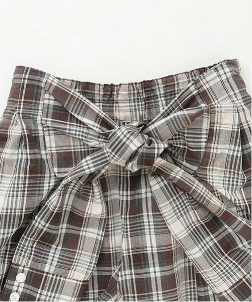 pom ponette junior / ポンポネット ジュニア ショート・ハーフ・半端丈パンツ | シャツ巻きチェックキュロット | 詳細2