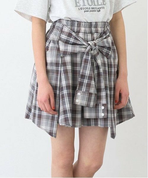 pom ponette junior / ポンポネット ジュニア ショート・ハーフ・半端丈パンツ | シャツ巻きチェックキュロット | 詳細21
