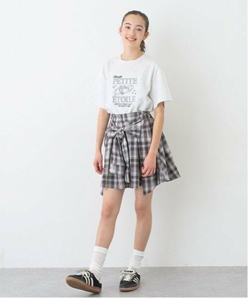 pom ponette junior / ポンポネット ジュニア ショート・ハーフ・半端丈パンツ | シャツ巻きチェックキュロット | 詳細23