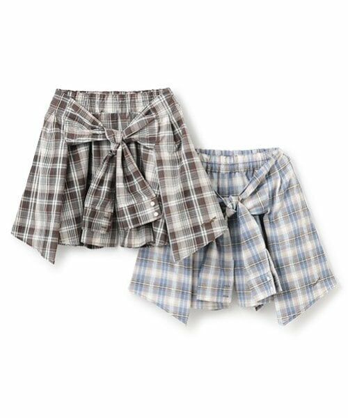 pom ponette junior / ポンポネット ジュニア ショート・ハーフ・半端丈パンツ | シャツ巻きチェックキュロット | 詳細8