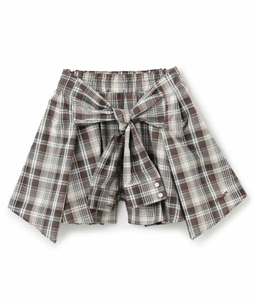 pom ponette junior / ポンポネット ジュニア ショート・ハーフ・半端丈パンツ | シャツ巻きチェックキュロット | 詳細9