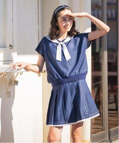 pom ponette junior / ポンポネット ジュニア ショート・ハーフ・半端丈パンツ | 【Cuugal掲載】カットデニムプリーツスカパン