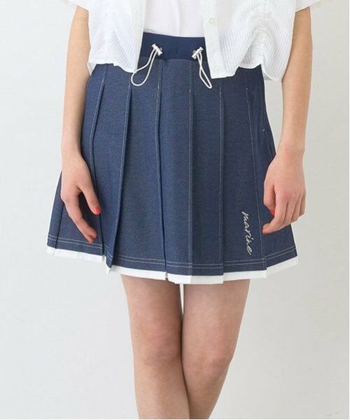 pom ponette junior / ポンポネット ジュニア ショート・ハーフ・半端丈パンツ | 【Cuugal掲載】カットデニムプリーツスカパン | 詳細22