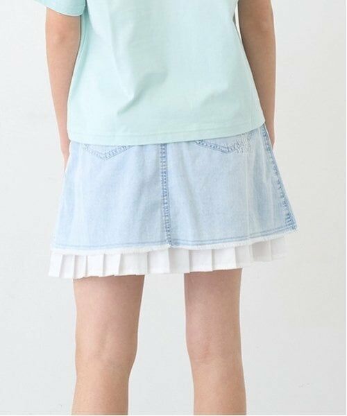 pom ponette junior / ポンポネット ジュニア ミニ・ひざ丈スカート | インナーパンツつきレイヤードデニムスカート | 詳細24