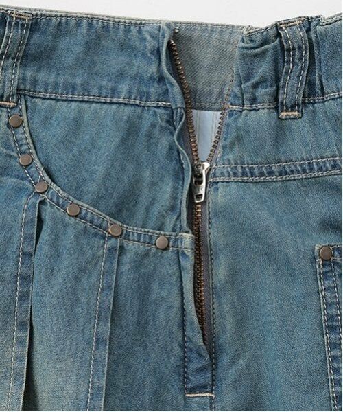 pom ponette junior / ポンポネット ジュニア ミニ・ひざ丈スカート | インナーパンツつきレイヤードデニムスカート | 詳細5