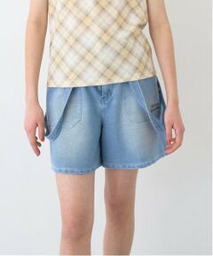 pom ponette junior / ポンポネット ジュニア ショート・ハーフ・半端丈パンツ | 【のびのび】サスペンダー風カットデニムショーパン