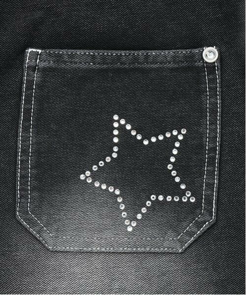 pom ponette junior / ポンポネット ジュニア ショート・ハーフ・半端丈パンツ | 【のびのび】サスペンダー風カットデニムショーパン | 詳細10