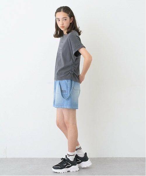 pom ponette junior / ポンポネット ジュニア ショート・ハーフ・半端丈パンツ | 【のびのび】サスペンダー風カットデニムショーパン | 詳細22