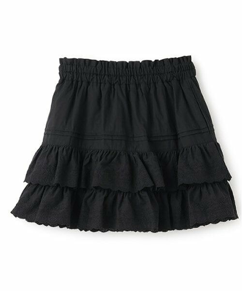 pom ponette junior / ポンポネット ジュニア ショート・ハーフ・半端丈パンツ | コットンレースティアードスカパン | 詳細1