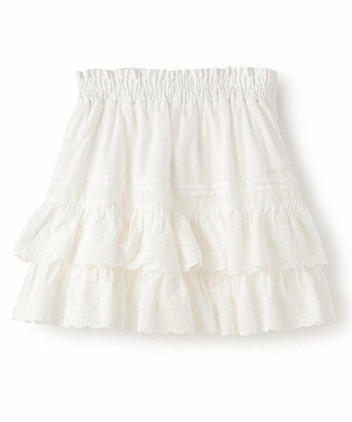 pom ponette junior / ポンポネット ジュニア ショート・ハーフ・半端丈パンツ | コットンレースティアードスカパン | 詳細11