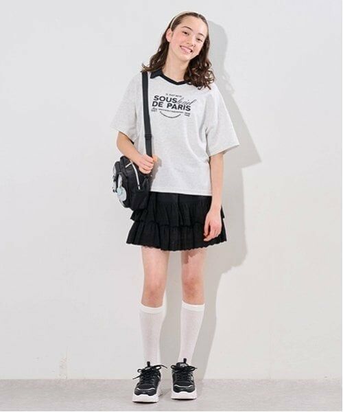 pom ponette junior / ポンポネット ジュニア ショート・ハーフ・半端丈パンツ | コットンレースティアードスカパン | 詳細13