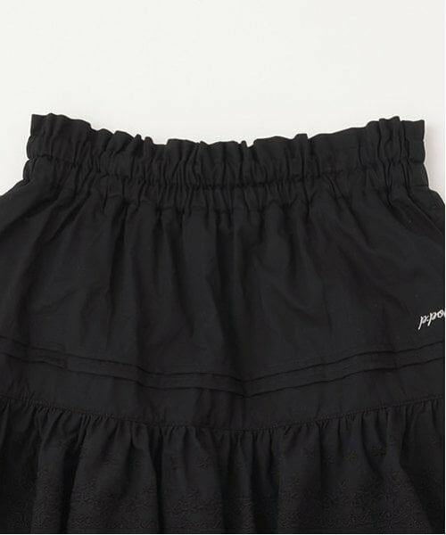 pom ponette junior / ポンポネット ジュニア ショート・ハーフ・半端丈パンツ | コットンレースティアードスカパン | 詳細2