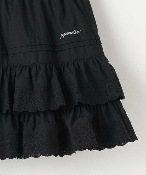 pom ponette junior / ポンポネット ジュニア ショート・ハーフ・半端丈パンツ | コットンレースティアードスカパン | 詳細6