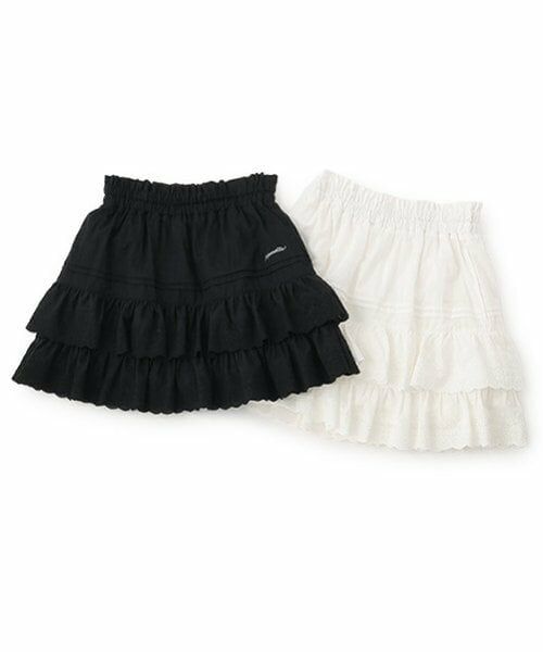 pom ponette junior / ポンポネット ジュニア ショート・ハーフ・半端丈パンツ | コットンレースティアードスカパン | 詳細9