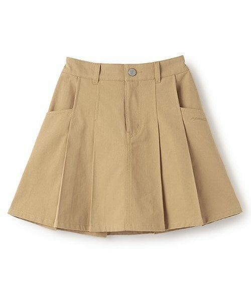 pom ponette junior / ポンポネット ジュニア ミニ・ひざ丈スカート | タックスカート×インパンセット(ベージュ)