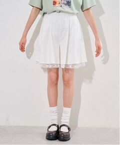 pom ponette junior / ポンポネット ジュニア ショート・ハーフ・半端丈パンツ | 裾レースキュロット