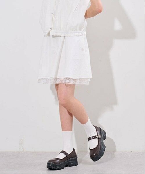 pom ponette junior / ポンポネット ジュニア ショート・ハーフ・半端丈パンツ | 裾レースキュロット | 詳細11