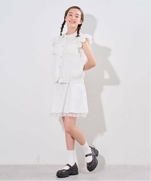 pom ponette junior / ポンポネット ジュニア ショート・ハーフ・半端丈パンツ | 裾レースキュロット | 詳細18