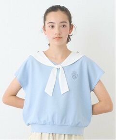 pom ponette junior / ポンポネット ジュニア Tシャツ | 【Cuugal掲載】カットデニム2WAYセーラートップス