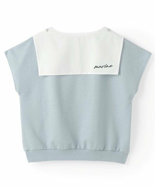 pom ponette junior / ポンポネット ジュニア Tシャツ | 【Cuugal掲載】カットデニム2WAYセーラートップス | 詳細1