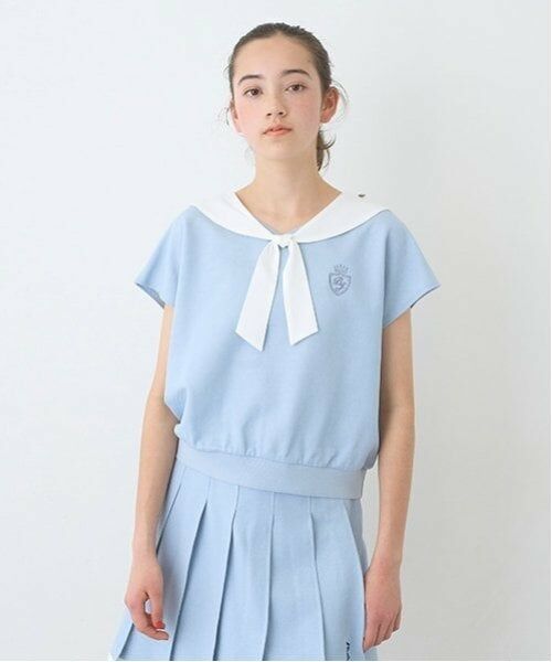 pom ponette junior / ポンポネット ジュニア Tシャツ | 【Cuugal掲載】カットデニム2WAYセーラートップス | 詳細15