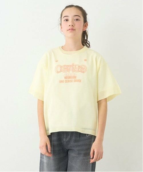 pom ponette junior / ポンポネット ジュニア Tシャツ | 【ニコ☆プチ掲載】シアーニットTシャツセット（クリーム）