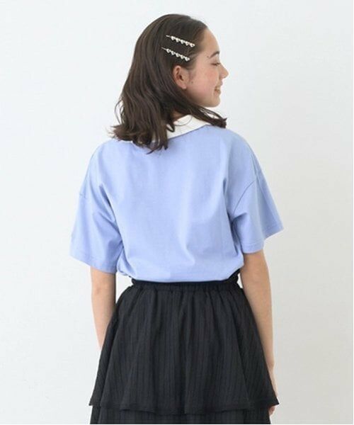 pom ponette junior / ポンポネット ジュニア Tシャツ | 【防汚加工】スキッパー衿ロゴTシャツ | 詳細16