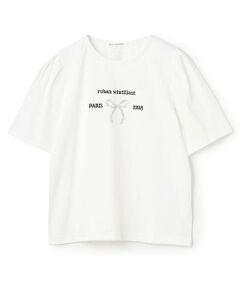 pom ponette junior / ポンポネット ジュニア Tシャツ | 【防汚加工】リボンロゴTシャツ