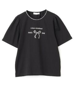 pom ponette junior / ポンポネット ジュニア Tシャツ | 【防汚加工】リボンロゴTシャツ