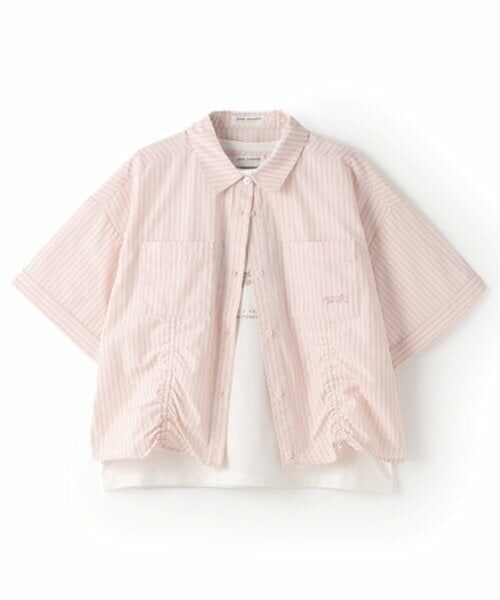 pom ponette junior / ポンポネット ジュニア シャツ・ブラウス | 【ニコ☆プチ掲載】ドロスト半袖シャツ＋Tシャツセット | 詳細13