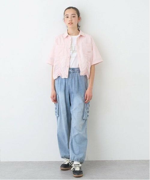 pom ponette junior / ポンポネット ジュニア シャツ・ブラウス | 【ニコ☆プチ掲載】ドロスト半袖シャツ＋Tシャツセット | 詳細18