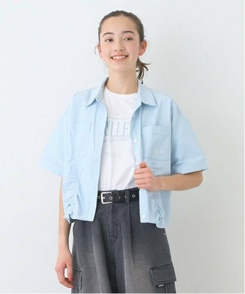 pom ponette junior / ポンポネット ジュニア シャツ・ブラウス | 【ニコ☆プチ掲載】ドロスト半袖シャツ＋Tシャツセット | 詳細21