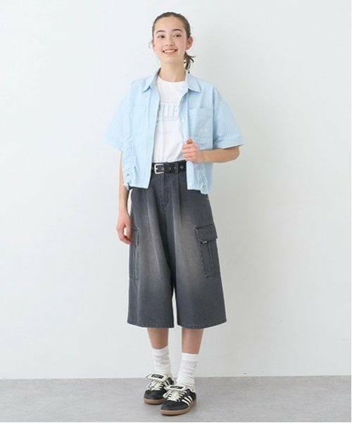 pom ponette junior / ポンポネット ジュニア シャツ・ブラウス | 【ニコ☆プチ掲載】ドロスト半袖シャツ＋Tシャツセット | 詳細23