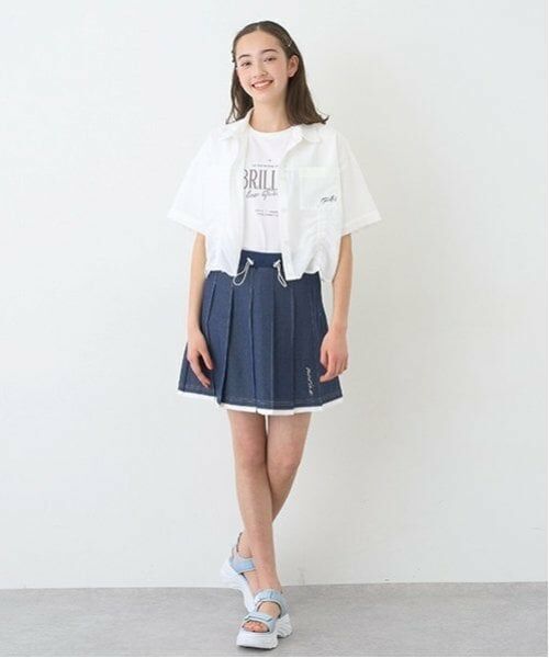 pom ponette junior / ポンポネット ジュニア シャツ・ブラウス | 【ニコ☆プチ掲載】ドロスト半袖シャツ＋Tシャツセット | 詳細25