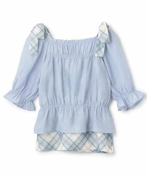 pom ponette junior / ポンポネット ジュニア シャツ・ブラウス | ショルダーリボンブラウスセット | 詳細1