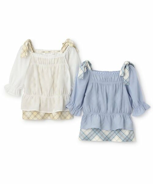 pom ponette junior / ポンポネット ジュニア シャツ・ブラウス | ショルダーリボンブラウスセット | 詳細11