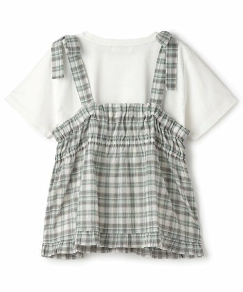 pom ponette junior / ポンポネット ジュニア その他トップス | 【機能素材】チェックビスチェ＋Tシャツセット | 詳細1