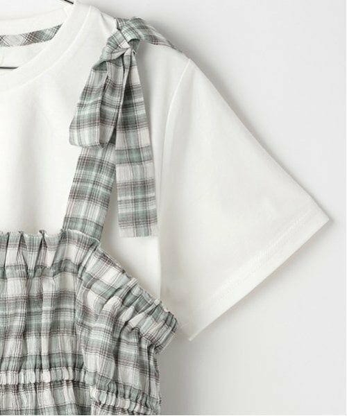 pom ponette junior / ポンポネット ジュニア その他トップス | 【機能素材】チェックビスチェ＋Tシャツセット | 詳細5