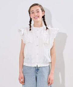 pom ponette junior / ポンポネット ジュニア シャツ・ブラウス | ラッフルスリーブブラウス