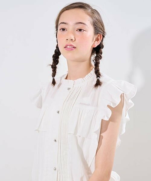 pom ponette junior / ポンポネット ジュニア シャツ・ブラウス | ラッフルスリーブブラウス | 詳細10
