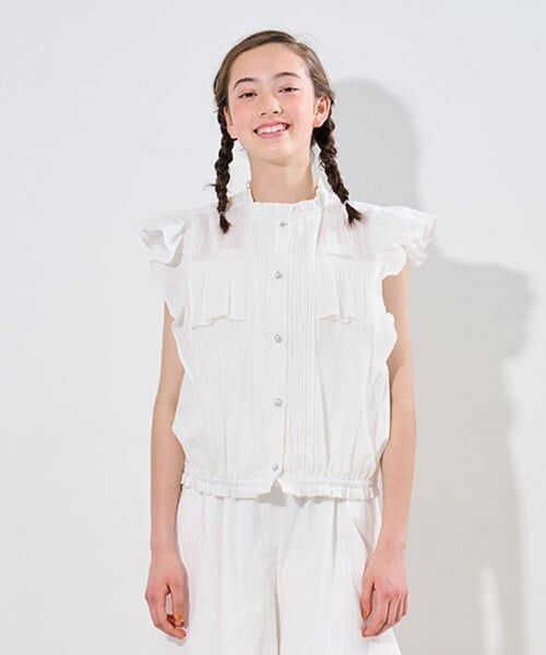 pom ponette junior / ポンポネット ジュニア シャツ・ブラウス | ラッフルスリーブブラウス | 詳細11