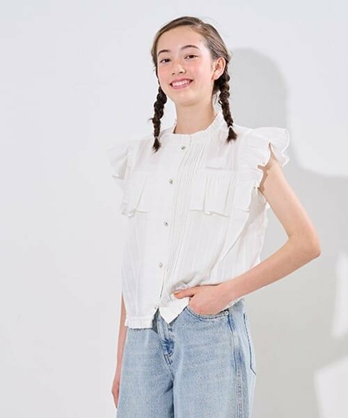 pom ponette junior / ポンポネット ジュニア シャツ・ブラウス | ラッフルスリーブブラウス | 詳細13