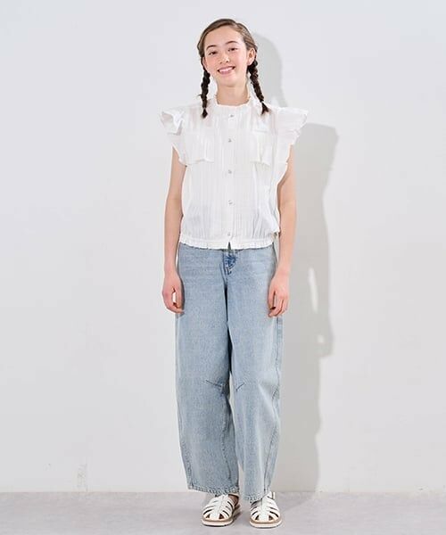 pom ponette junior / ポンポネット ジュニア シャツ・ブラウス | ラッフルスリーブブラウス | 詳細15